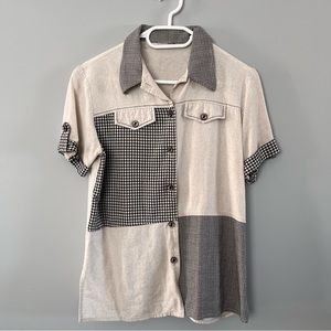 Linen Patterned Top